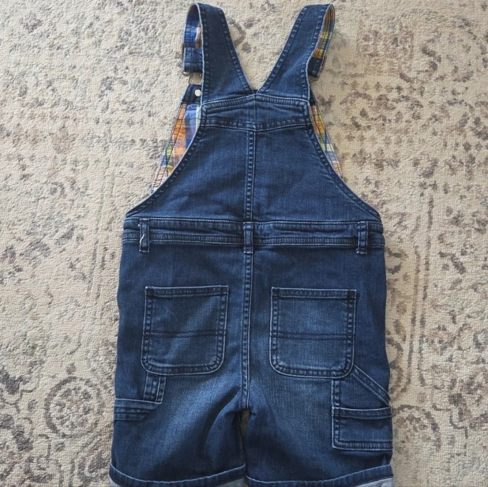 GYMBOREE Denim Overalls Shortalls Mr. Fix it Size 5T EUC